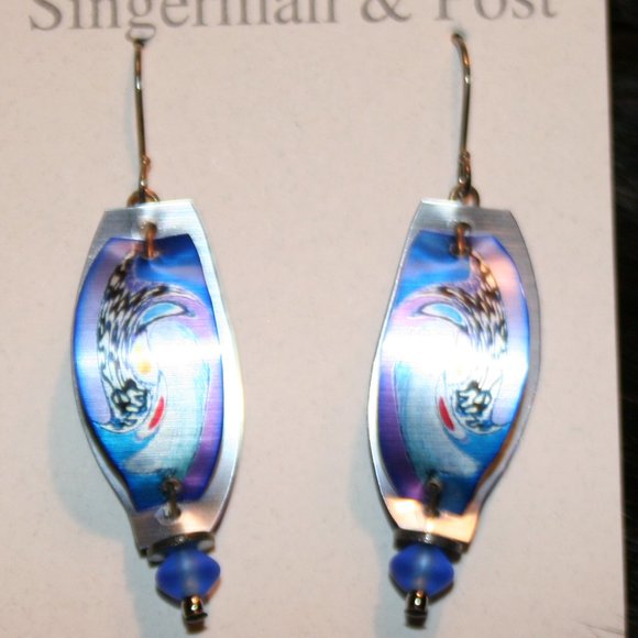 Singerman & Post Drop Earrings - Blue (NWT) - Picture 2 of 7